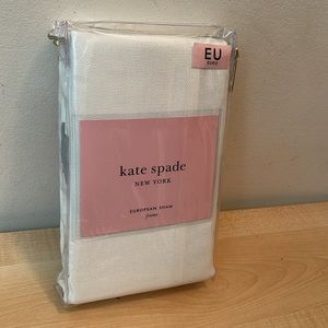 Kate Spade Frame Euro 100% Cotton Sham White/Cloud